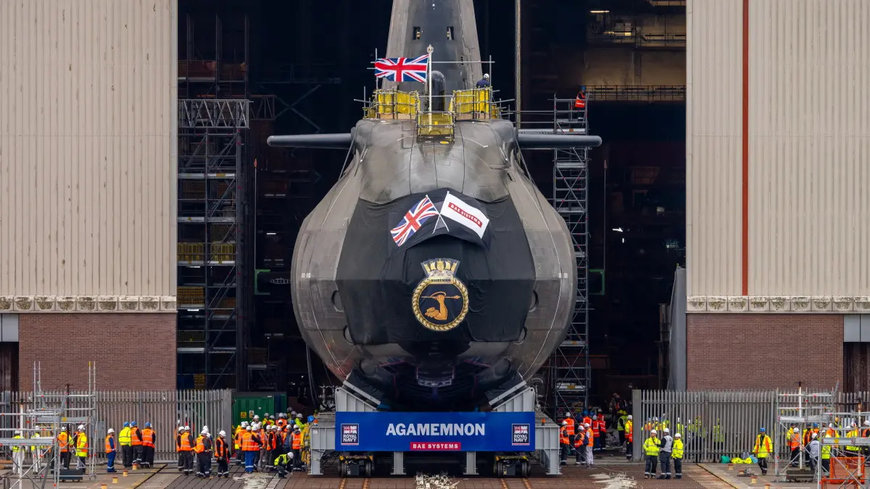 BAE SYSTEMS: SIXTH ASTUTE CLASS SUBMARINE AGAMEMNON IS LAUNCHED 